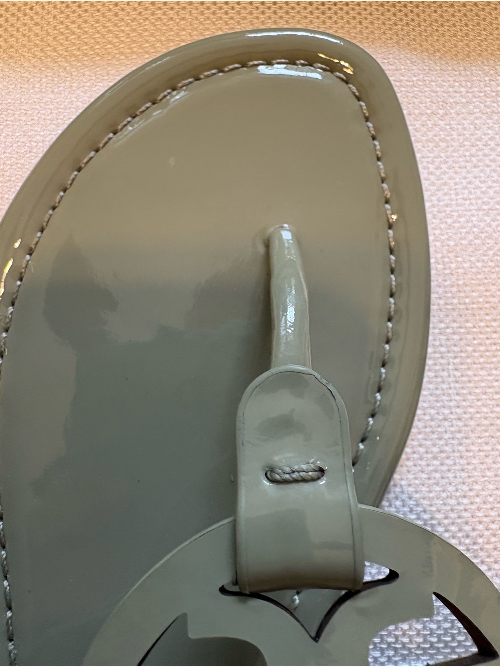 Tory Burch Miller Patent Leather Sandals Light Jade/Green - Picture 6 of 7